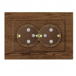 Розетка двухместная UNIVersal серия Афина с/з, з/ш, с/у, 16А, 220В, венге (еврослот), механизм Розетка двухместная UNIVersal серия Афина с/з, з/ш, с/у, 16А, 220В, венге (еврослот), механизм