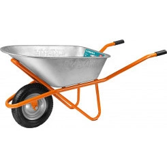 Тачка строительная, одноколесная, оцинкованная сталь, СТ-12, 90 л, 180 кг Тачка строительная, одноколесная, оцинкованная сталь, СТ-12, 90 л, 180 кг