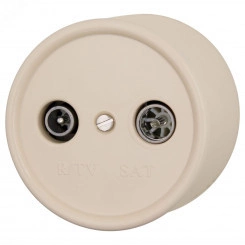 Розетка Лизетта R/TV-SAT проходная, пластик, цвет Песочное золото Розетка Лизетта R/TV-SAT проходная, пластик, цвет Песочное золото