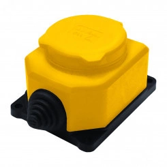 Розетка настенная однофазная с заглушкой КОМПАКТ каучук желтый Розетка настенная однофазная с заглушкой КОМПАКТ каучук желтый