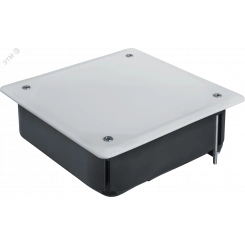 Коробка NSS-DB-HW-115-115-45-BL распаячная скрытого монтажа с мет. лапками и крышкой черная 115х115х45 Коробка NSS-DB-HW-115-115-45-BL распаячная скрытого монтажа с мет. лапками и крышкой черная 115х115х45