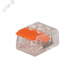 Клеммы монтажные многоразовые  PTC-2P 221-412 450V 32A 0,14-4.0mm2,  2 отверстия прозрачные / 50шт.