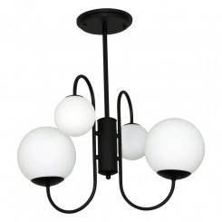 Светильник Тефия 241 черн. (Плафон 8728,8730) НСБ 01-4х40-101 ИМ подвесной Светильник Тефия 241 черн. (Плафон 8728,8730) НСБ 01-4х40-101 ИМ подвесной