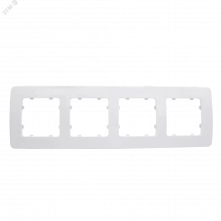 Рамка четырехместная, скрытой установки, цвет белый