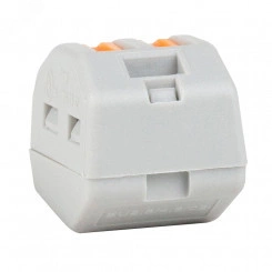 Клемма строительно-монтажная OptiKit СМК 222-412 с рычагом 2 отверстия 0,2-2,5(4,0)мм2 Клемма строительно-монтажная OptiKit СМК 222-412 с рычагом 2 отверстия 0,2-2,5(4,0)мм2