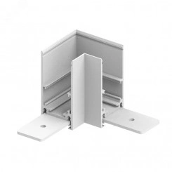 Соединитель угловой белый для низковольтного накладного шинопровода Соединитель угловой белый для низковольтного накладного шинопровода