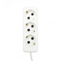 Удлинитель 3 гнезда, 3 м, 3х1.0 мм, с/з, белый Удлинитель 3 гнезда, 3 м, 3х1.0 мм, с/з, белый