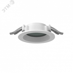 Светильник светодиодный DL-01 Pro 100 мм 10 Вт 3000 К CRI90 120х49 мм IP65/40 RAL 9003 белый муар с защитным силикатным стеклом аварийный автономный постоянного действия