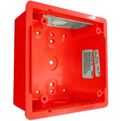 Установочный корпус для настенной установки оповещателей E-50, пластиковый, красного цвета Установочный корпус для настенной установки оповещателей E-50, пластиковый, красного цвета