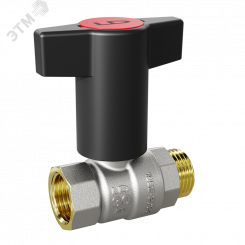 Кран шаровой латунный никелированный Ду 20 Ру 40 (3/4') ВР/НР Т-рукоятка