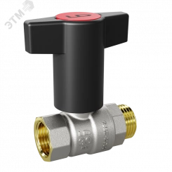 Кран шаровой латунный никелированный Ду 20 Ру 40 (3/4') ВР/НР Т-рукоятка