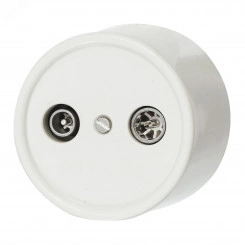 Розетка Лизетта R/TV-SAT проходная, пластик, цвет Слоновая кость Розетка Лизетта R/TV-SAT проходная, пластик, цвет Слоновая кость