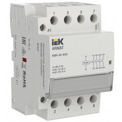 ARMAT Контактор модульный KMR 40А 24В AC/DC 4НО IEK ARMAT Контактор модульный KMR 40А 24В AC/DC 4НО IEK