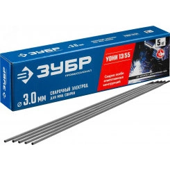 Электроды УОНИ 13/55 с основным покрытием, d 3.0 х 350 мм, 5 кг в коробке, Профессионал. Электроды УОНИ 13/55 с основным покрытием, d 3.0 х 350 мм, 5 кг в коробке, Профессионал.