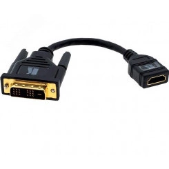 Кабель-переходник DVI М на HDMI F, 0.3 м., черный