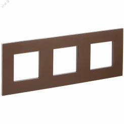 SKANDY Рамка 3-местная SK-F33Br металл шоколад IEK