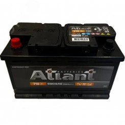 Аккумулятор автомобильный ATLANT Black 75Ah L+