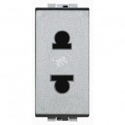 Розетка 2П 16A 127/230В закрытые контакты Евро-американский стандарт 1 модуль Розетка 2П 16A 127/230В закрытые контакты Евро-американский стандарт 1 модуль