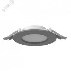 Светильник светодиодный DL-01 Slim 100 мм 8 Вт 3000 К CRI90 120x37 мм IP65/40 RAL7045 серый муар с рассеивателем опал DALI