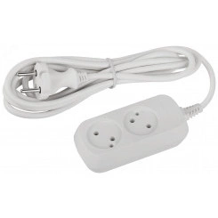 Удлинитель электрический 2 розетки без заземления 3м ПВС 2x0.75мм2 UDL-10-230 Greenline ЭРА