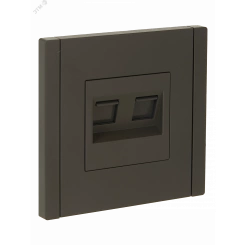 FORTE&PIANO Розетка компьютерная двойная RJ45 кат.5E FP333 серый IEK FORTE&PIANO Розетка компьютерная двойная RJ45 кат.5E FP333 серый IEK