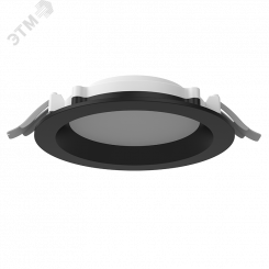 Светильник светодиодный DL-01 Pro 160 мм 15 Вт 3000 К CRI90 176x51 мм IP65/40 RAL9005 черный муар с рассеивателем опал DALI