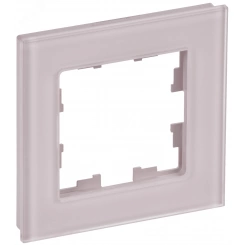 BRITE Рамка 1 пост РУ-1-2-Бр стекло розовый матовый IEK
