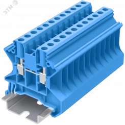 Клемма TU 1-1 винтовая, сечение 4 мм. кв., синяя