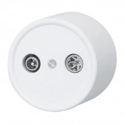 Розетка Лизетта R/TV-SAT проходная, пластик, цвет Белый Розетка Лизетта R/TV-SAT проходная, пластик, цвет Белый