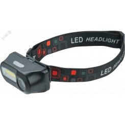 Фонарь светодиодный NPT-H32-ACCU налобный 1COB LED 5Вт+1CREE LED 3Вт li-ion 1,2Ач