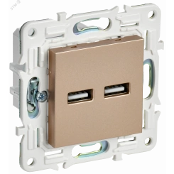 SKANDY Розетка USB A+A 3,1А SK-R15Sa песочный IEK