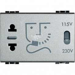 Розетка для бритв с изолирующим трансформатором 230В 50/60Гц Розетка для бритв с изолирующим трансформатором 230В 50/60Гц