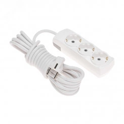 Удлинитель PREMIUM 3 гнезда, 5 м, 3х1,5 мм2, с/з, белый