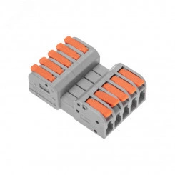 Клемма СМК 222-425R проходная разъемная 5 полюсов серая 0,2-2,5/4 мм2 Клемма СМК 222-425R проходная разъемная 5 полюсов серая 0,2-2,5/4 мм2