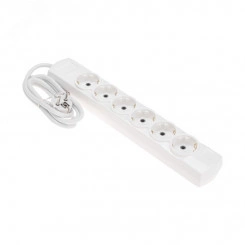 Удлинитель PREMIUM 6 гнезд, 1,5 м, 3х1,5 мм2, с/з, белый