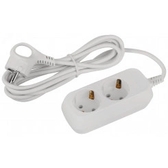 Удлинитель электрический 2 розетки с заземлением 3м ПВС 3x0.75мм2 UDL-10-230-E Greenline ЭРА