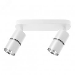 Светильник ДБО 2хGU10 без ламп наклонный белый хром Светильник ДБО 2хGU10 без ламп наклонный белый хром