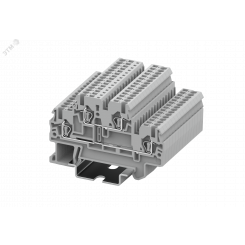 Клемма TC 2-уровневая пружинная, 1,5 мм. кв., серая
