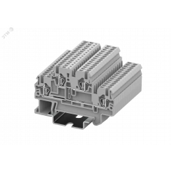 Клемма TC 2-уровневая пружинная, 1,5 мм. кв., серая