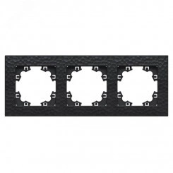 Рамка фактурная 3 поста универсальная UNIVersal Афина графит (еврослот) Рамка фактурная 3 поста универсальная UNIVersal Афина графит (еврослот)