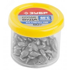 Сплав ВУДА (Sn12,5Pb25Cd12,5Bi50), легкоплавкий в гранулах, 50гр Сплав ВУДА (Sn12,5Pb25Cd12,5Bi50), легкоплавкий в гранулах, 50гр