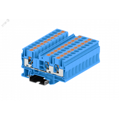 Клемма TP 1-2 проходная Push-in, сечение 6 мм. кв., синяя