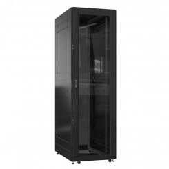 Шкаф серверный 52U 800х1000 передняя дверь: стекло IP41. задняя дверь: двустворчатая глухой металл IP51. боковые панели: глухой металл. цвет: черный RAL9005 
