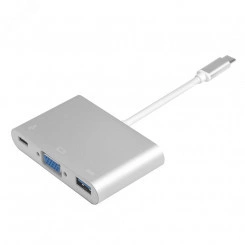 Хаб 3 в 1, USB Type C на VGA, USB 3.0