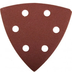 Треугольник шлифовальный ''Мастер'' универсальный на велкро основе, 6 отверстий, Р180, 93х93х93мм, 5шт Треугольник шлифовальный ''Мастер'' универсальный на велкро основе, 6 отверстий, Р180, 93х93х93мм, 5шт