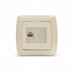 Маргарита розетка компьютерная RJ45, сл.кость (ivory) (еврослот) Маргарита розетка компьютерная RJ45, сл.кость (ivory) (еврослот)