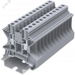 Клемма TU 1-1 винтовая, сечение 4 мм. кв., серая