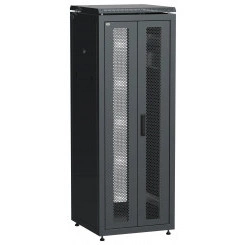Шкаф напольный сетевой 19' LINEA N 33U 600х600мм передняя распашная перфорированная дверь задняя перфорированная черный Шкаф напольный сетевой 19' LINEA N 33U 600х600мм передняя распашная перфорированная дверь задняя перфорированная черный
