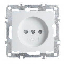 Розетка одноместная (механизм) б/з,с защитной шторкой,250В, 10А, серия Эрна, белый Stekker Розетка одноместная (механизм) б/з,с защитной шторкой,250В, 10А, серия Эрна, белый Stekker