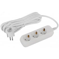 Удлинитель электрический 3 розетки с заземлением 5м ПВС 3x1мм2 UDL-16-350-E Greenline ЭРА